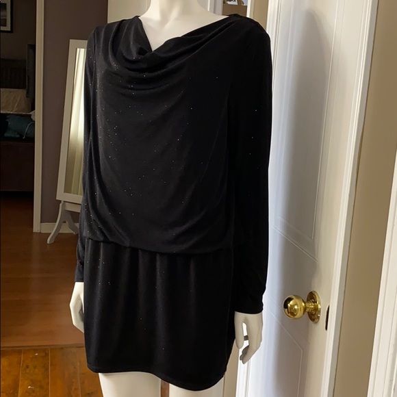 Black with sparkles mini dress - Picture 1 of 5